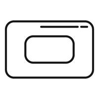 Browser window with rounded corners showing blank page vector