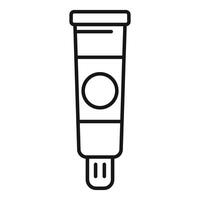 Cosmetic cream tube line icon representing beauty product vector