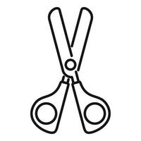 Scissors icon showing sharp blades for cutting vector