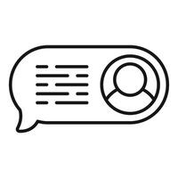Speech bubble showing online user sending message vector