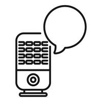Voice assistant speaking with speech bubble indicating smart home technology vector