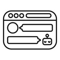 Chatbot talking in chat window with user vector
