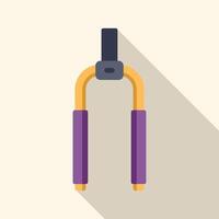 Bicycle fork with long shadow creating modern design vector