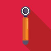 Screwdriver tool with hexagonal head for construction and repair works vector