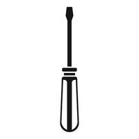 Screwdriver with plastic handle fixing icon showing repairing concept vector