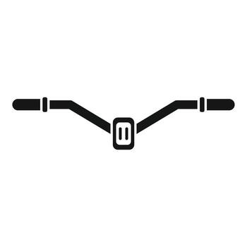 Motorcycle handlebar with speedometer showing three gears icon vector