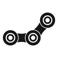 Blockchain technology concept with connecting circles forming a chain vector