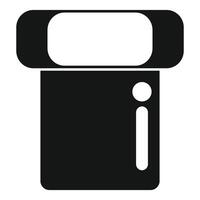 Credit card being inserted into pos terminal icon vector