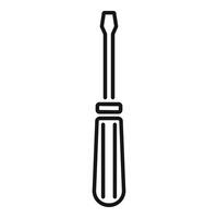 Screwdriver icon representing building and repairing vector