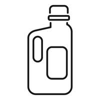 Detergent bottle with measuring cup and blank label for your brand design vector