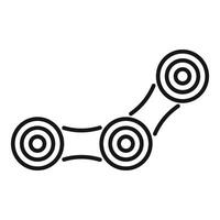 Blockchain technology connecting circles in network system vector