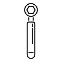 Long hexagon bit screwdriver fixing tool icon vector