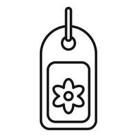 Flower shop price tag with string showing special offer vector