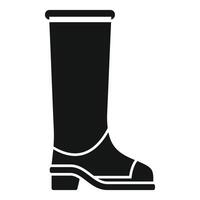 Firefighter boot protecting from fire icon, simple style vector