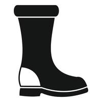 Waterproof rubber boot protecting from cold and rain icon vector