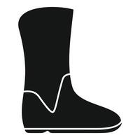 Winter boot icon showing cold weather and snow vector