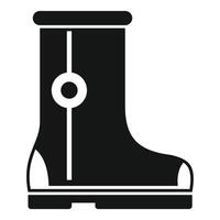 Waterproof rubber boot protecting from rain and mud icon vector