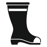 Fireman boot standing on white background icon simple style vector