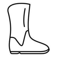 Hiking boot standing on invisible surface line icon vector