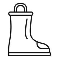 Rubber boots for working on farmland icon thin line vector