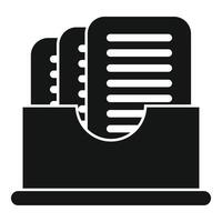 Archive box icon, simple style vector