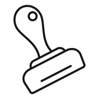 Rubber stamp icon representing approving document vector