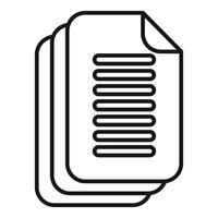 Stack of digital documents icon representing electronic files vector