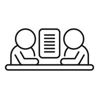 Two business people having a business meeting discussing contract vector