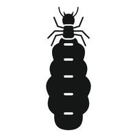 Big termite insect standing on hind legs icon simple style vector