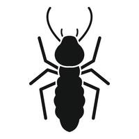 Black termite pest control icon showing an insect exterminator vector