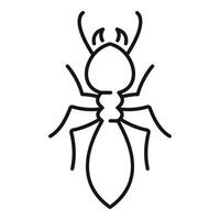 Minimalist icon of an ant crawling showing exoskeleton vector