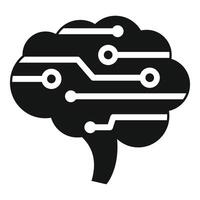 Digital brain showing artificial intelligence and cybernetics vector