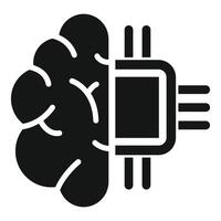 Digital brain power, harnessing artificial intelligence vector