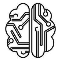 Brain circuit representing artificial intelligence concept vector