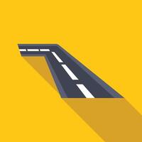 Road going downward disappearing from view ending abruptly vector
