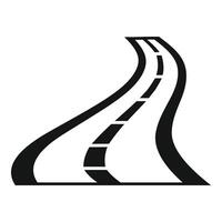 Winding road leading to unknown destination in black and white vector
