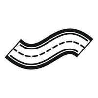 Winding road leading to unknown destination icon vector