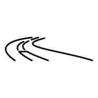 Minimalist vector line drawing representing a running track