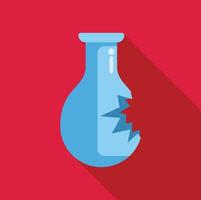 Broken chemistry flask experiment resulting in failure vector