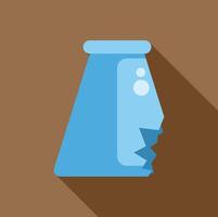 Broken chemical flask experiment resulting in failure vector