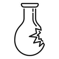 Chemical flask breaking showing danger in the lab vector