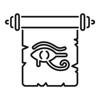 Ancient papyrus scroll depicting the eye of horus symbol vector