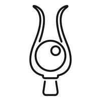 Ovum with two fallopian tubes icon for ivf procedure vector