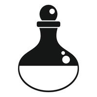 Chemistry potion experiment icon showing magical science experiment vector