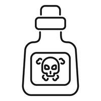 Bottle with skull and crossbones signalling poison showing danger vector