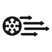 Cold airflow with snowflake icon showing hvac efficiency vector