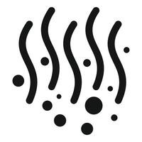 Black smoke with round particles rising up vector