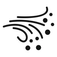 Strong wind blowing with particles flowing in the air vector