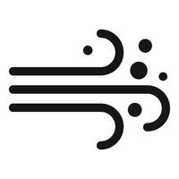 Strong wind blowing from left to right with particles vector