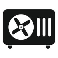 Conditioner fan cooling system icon representing temperature control vector